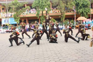 Salah satu penampilan Marching Band SMK AL Muhajirin 