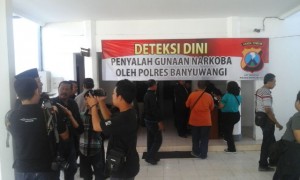 Suasana di gedung DPRD Kab. Banyuwangi saat dilakukan tes urine