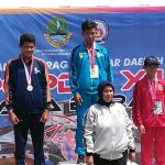 Rudiansyah, Atlet dayung kota Depok berhasil meraih medali perak di ajang Pekan olahraga pelajar daerah (POPDA) Jawa Barat 2018 di Waduk Cipule, Karawang.  Untuk kategori Cano 1000 meter putera. Kamis (2/8/2018).