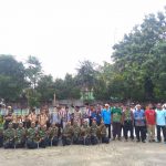 Suasana pembukaan Turnamen Futsal Antar Pelajar dilapangan futsal SMP Muhammadiyah 4, Kamis (25/10/18).