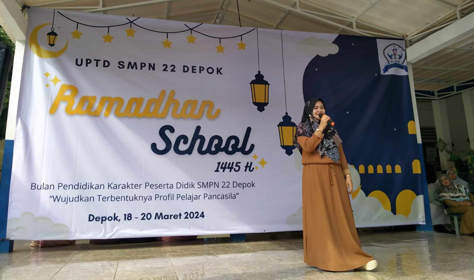 Pesan Kepala SMPN 22 Depok Pada Acara Pesantren Kilat Ramadhan 1445 Hijriah
