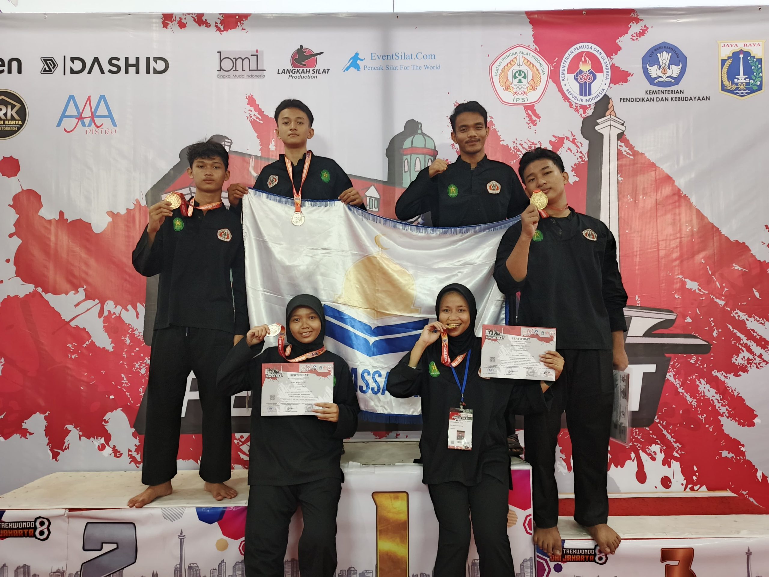 SMK Assalam Raih 3 emas dan 2 Perak pada Kejuaraan Pencak silat tingkat Nasional