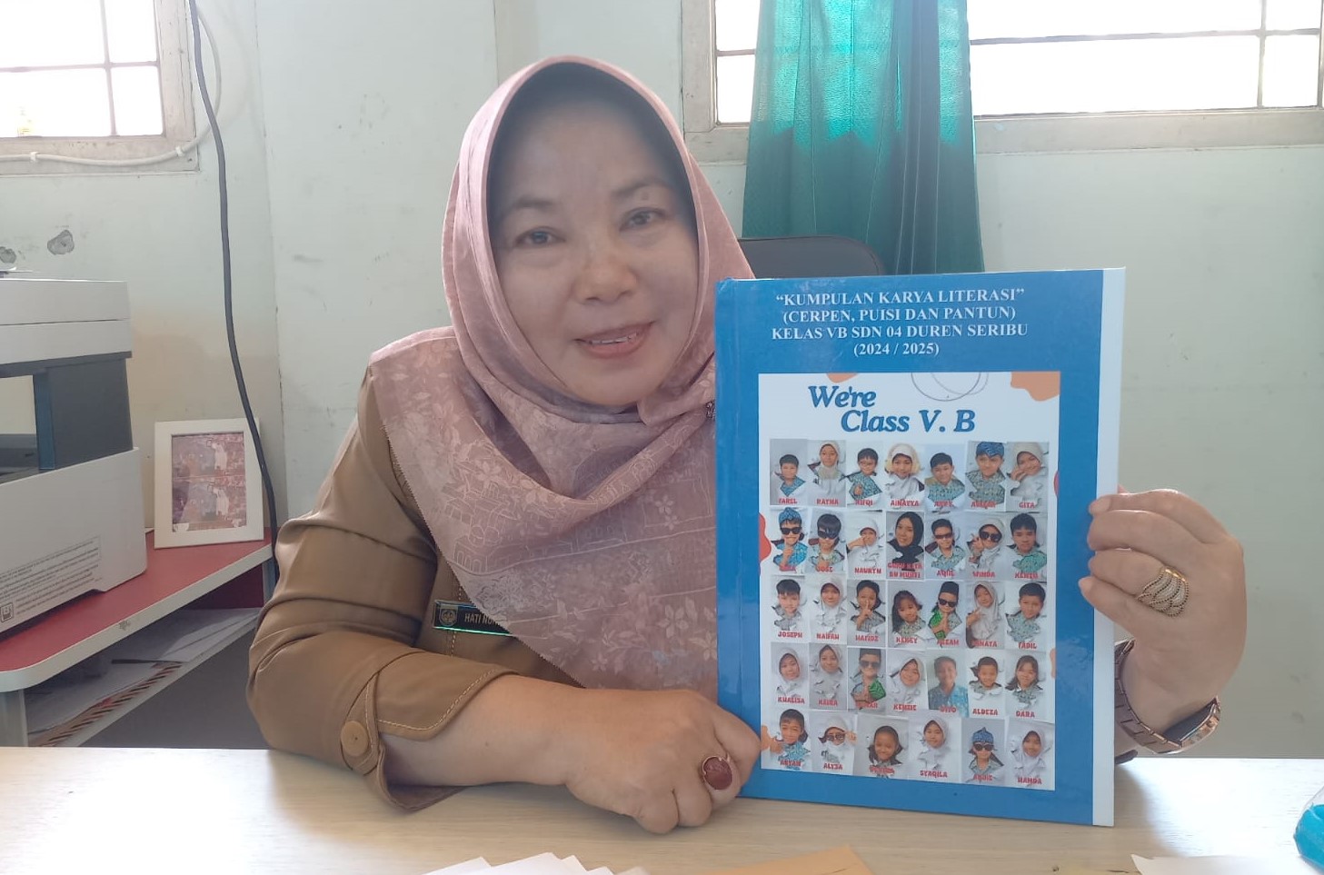 Inovasi Pembelajaran di SDN Duren Seribu 04, Karya Literasi Siswa Kelas 5 Dibuat Buku