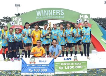 Tim Putri SDN Mekarjaya 12 Raih Juara Dua Turnamen Milklife Soccer Challenge Se-Jabodetabek 2025