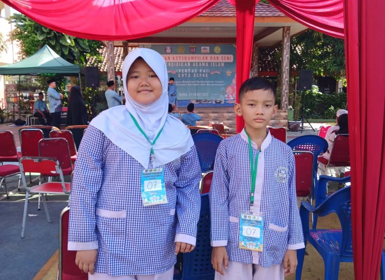 Dua Siswa SDN Pondok Petir 03 Wakili Kota Depok pada Lomba Kaligrafi PAI Tingkat Jawa Barat