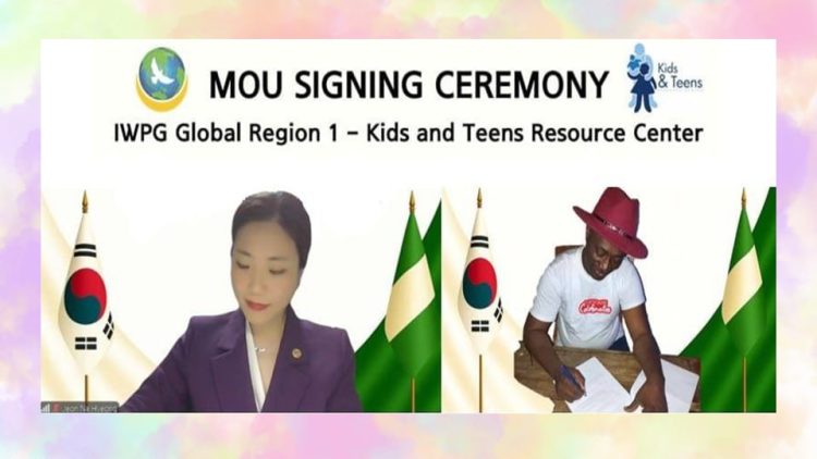 IWPG dan Kids and Teens Resources Center Teken MoU: Upaya Bersama Mewujudkan Pendidikan Perdamaian di Afrika