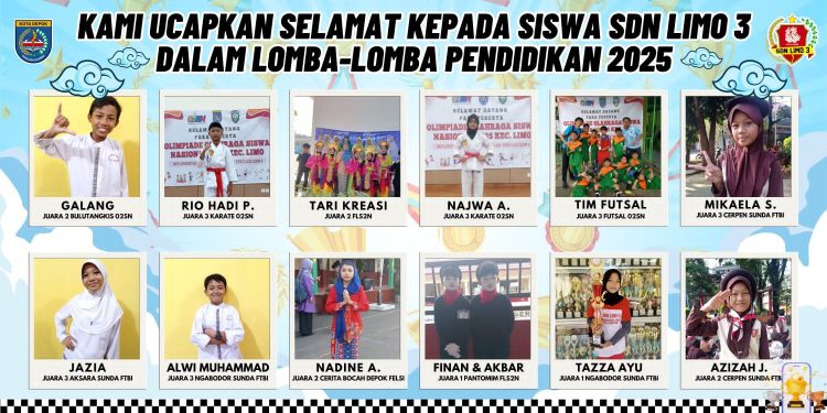 Siswa SDN Limo 3 Sukses Torehkan 12 Medali di Ajang LLP 2025