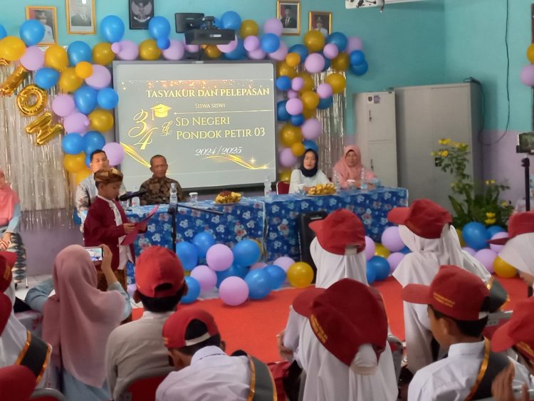 Tasyakuran dan Pelepasan 60 Siswa Kelas 6 SDN Pondok Petir 03 Dilaksanakan Sederhana