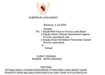 Gubernur Jabar Terbitkan Instruksi: Pastikan Semua Anak Melanjutkan Sekolah