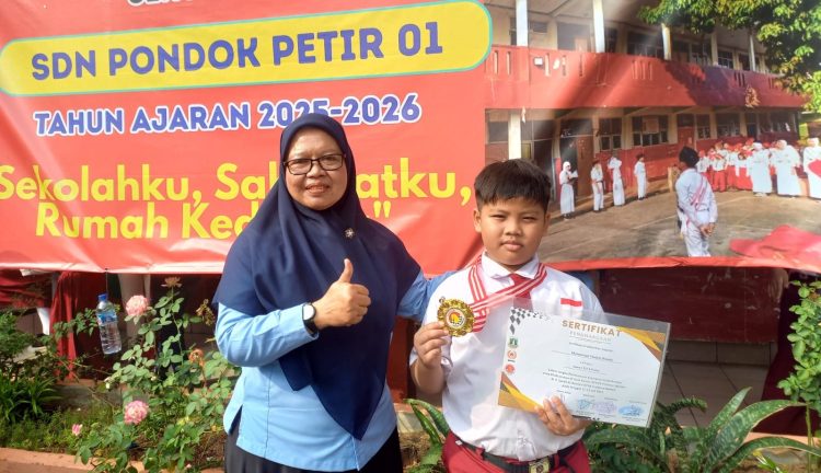 Siswa SDN Pondok Petir 01 Raih Emas Kejuaraan Catur KU-9 Tingkat Provinsi