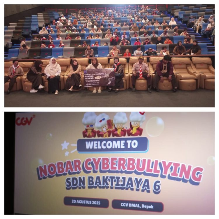 SDN Baktijaya 6 Gelar Outing Class, Ajak 143 Siswa Nonton Film Edukasi “Cyber Bullying”