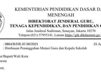 Mutasi Guru dan Kepsek Diblokir Sementara: Kemendikdasmen Prioritaskan Pelatihan Digital Nasional
