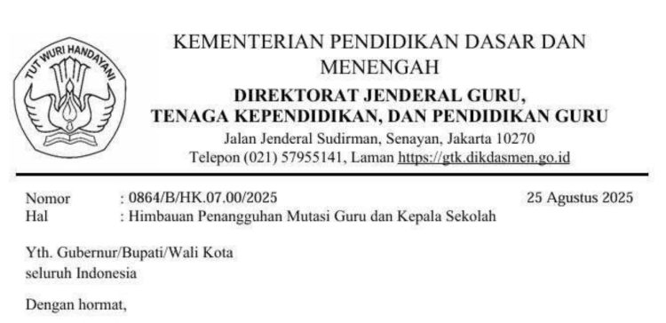 Mutasi Guru dan Kepsek Diblokir Sementara: Kemendikdasmen Prioritaskan Pelatihan Digital Nasional