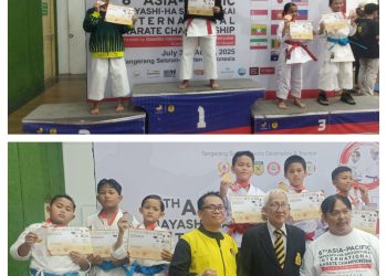 Empat Medali Diraih Siswa SDN RRI Cisalak di Ajang Karate Internasional