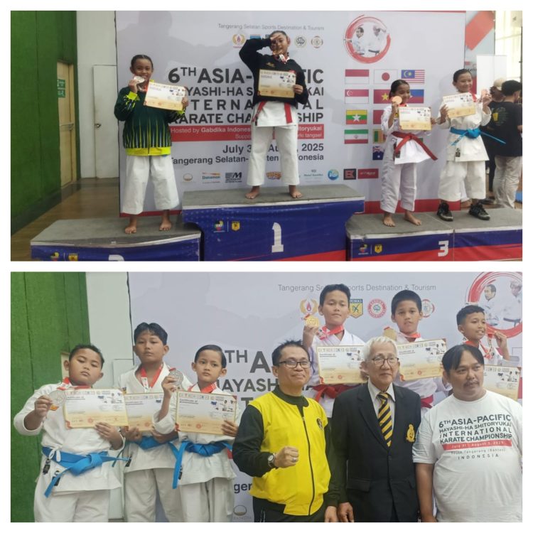 Empat Medali Diraih Siswa SDN RRI Cisalak di Ajang Karate Internasional