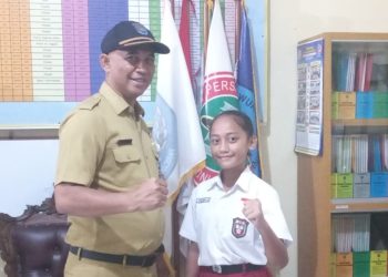 Siswi SD Negeri Cilodong 1 Depok Juara 1 Karate O2SN Tingkat Provinsi Jawa Barat