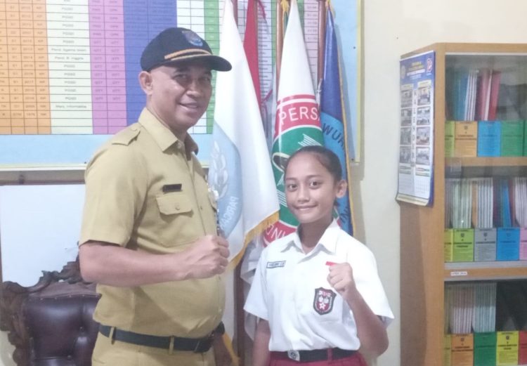 Siswi SD Negeri Cilodong 1 Depok Juara 1 Karate O2SN Tingkat Provinsi Jawa Barat