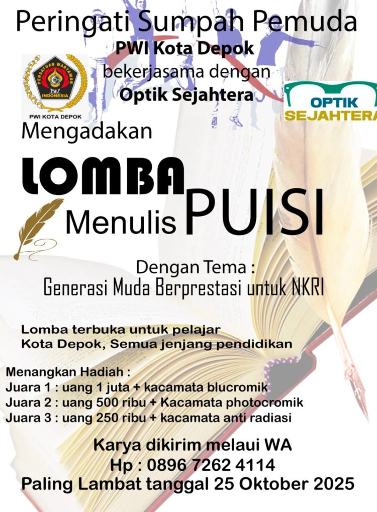 PWI Depok Tantang Pelajar Tulis Puisi, Hadiahnya Bikin Ngiler!