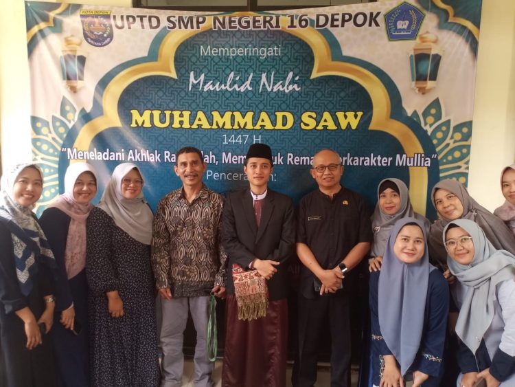 SMPN 16 Depok Peringati Maulid Nabi SAW 1447 H, Tekankan Pembentukan Karakter Remaja