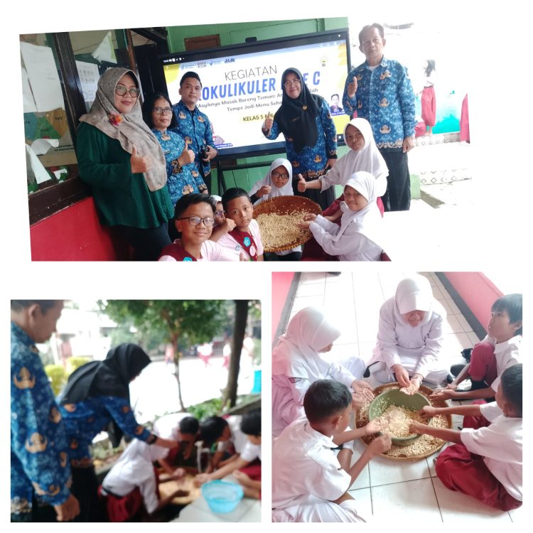 SDN Mekarjaya 21 Kenalkan Proses Pembuatan Tempe Lewat Kegiatan Kokurikuler