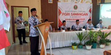Konfercab PGRI Sawangan Pilih Beben Mukbar Sebagai Ketua Baru Periode 2025–2030