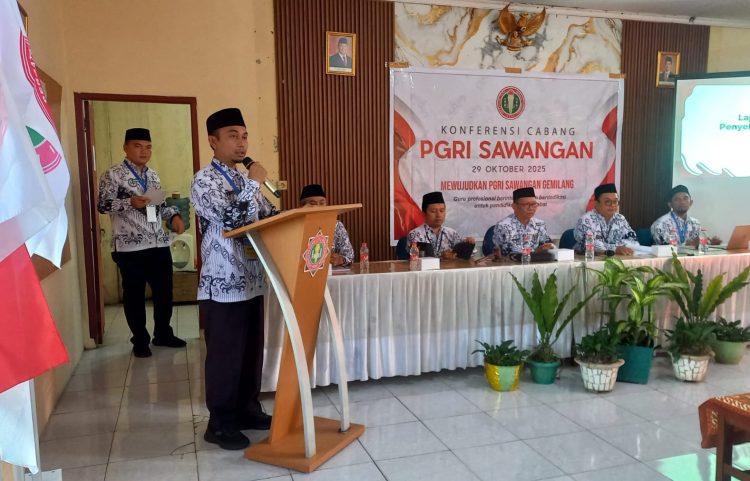 Konfercab PGRI Sawangan Pilih Beben Mukbar Sebagai Ketua Baru Periode 2025–2030