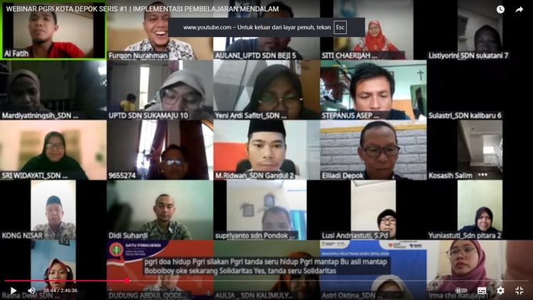 PGRI Kota Depok Gelar Webinar Series Perdana, Angkat Tema Implementasi Pembelajaran Mendalam