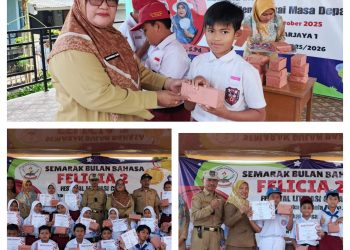 Siswa SDN Mekarjaya 1 Terima Hadiah Festival Literasi Ceria (FELICIA)