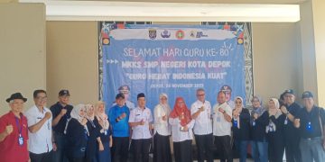 Ratusan Guru SMP Negeri Meriahkan Lomba HUT ke-80 PGRI dan HGN 2025 di Alun-Alun Depok