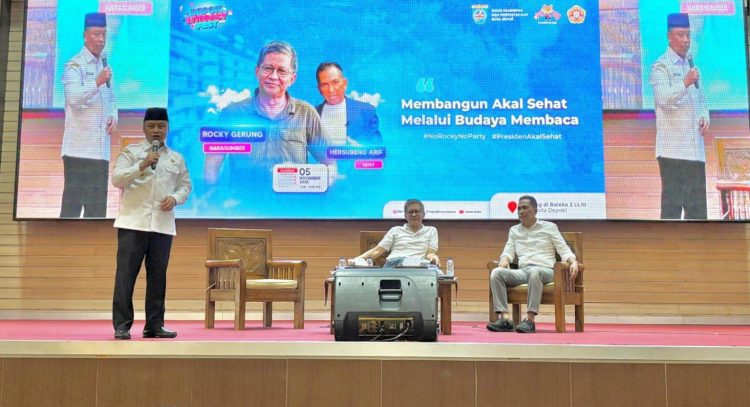 Wali Kota Depok dan Rocky Gerung Ajak Generasi Muda Bangun Akal Sehat Lewat Budaya Membaca