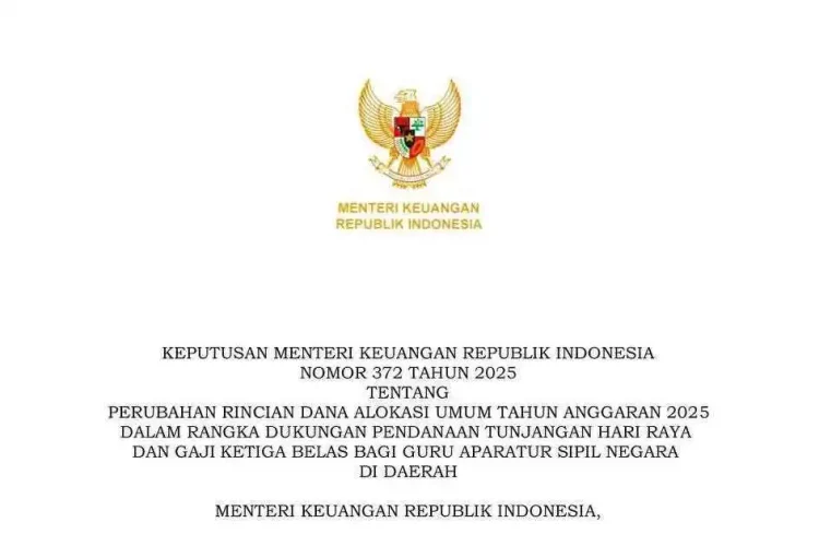 THR & Gaji ke‑13 Guru ASN 2025 Dipastikan Cair, Ini Rincian DAU Tambahan