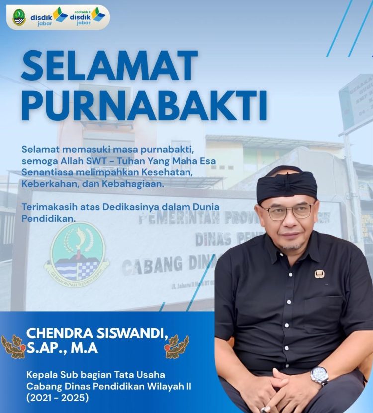 Cadisdik Wilayah II Lepas Purnabakti Chendra Siswandi dengan Penuh Haru dan Apresiasi