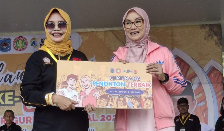 PGRI Cabang Sandubaya Sabet Juara Umum HUT ke-80 PGRI dan HGN 2025 Kota Mataram