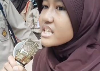 Kanza Dwi Aurora, Siswi SDN Meruyung, Sampaikan Pesan Haru untuk Korban Bencana Aceh dan Sumatera