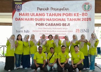 Meriah dan Penuh Kebersamaan, Guru dan Tendik Beji Rayakan Puncak HGN dan HUT ke-80 PGRI