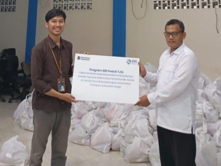 BRI Bogor Dewi Sartika Salurkan 5.000 Paket Sembako Lewat Program TJSL