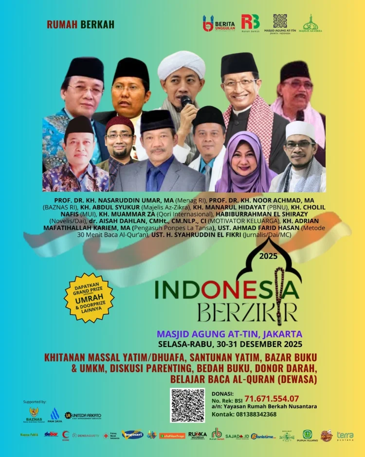 Indonesia Berzikir Jadi Alternatif Perayaan Tahun Baru 2026 di Masjid Agung At-Tin