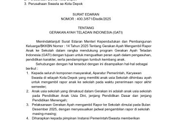 Wali Kota Depok Dorong Ayah Terlibat Langsung Ambil Rapor Anak ke Sekolah