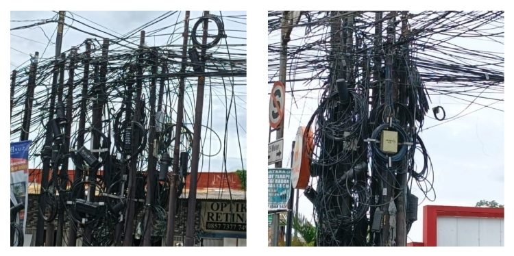 Kabel Listrik dan Internet Semrawut di Sawangan Depok, Warga Minta Pemerintah Bertindak