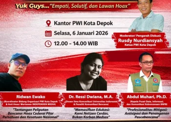 Diskusi Nasional, PWI Depok Ajak Wartawan Tangkal Hoaks Bencana