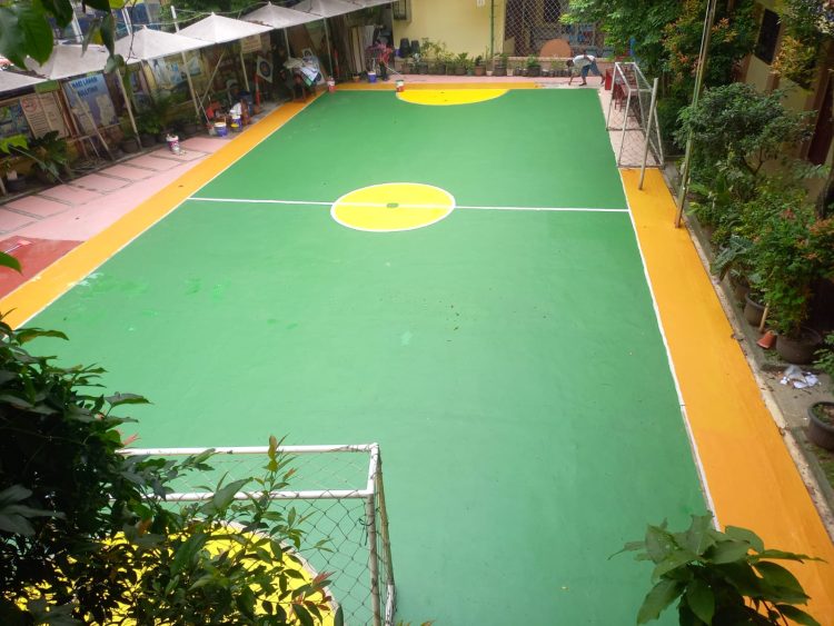 Lapangan Multi Fungsi SMP–SMK Islamiyah Serua Dipercantik untuk Dukung Prestasi Siswa