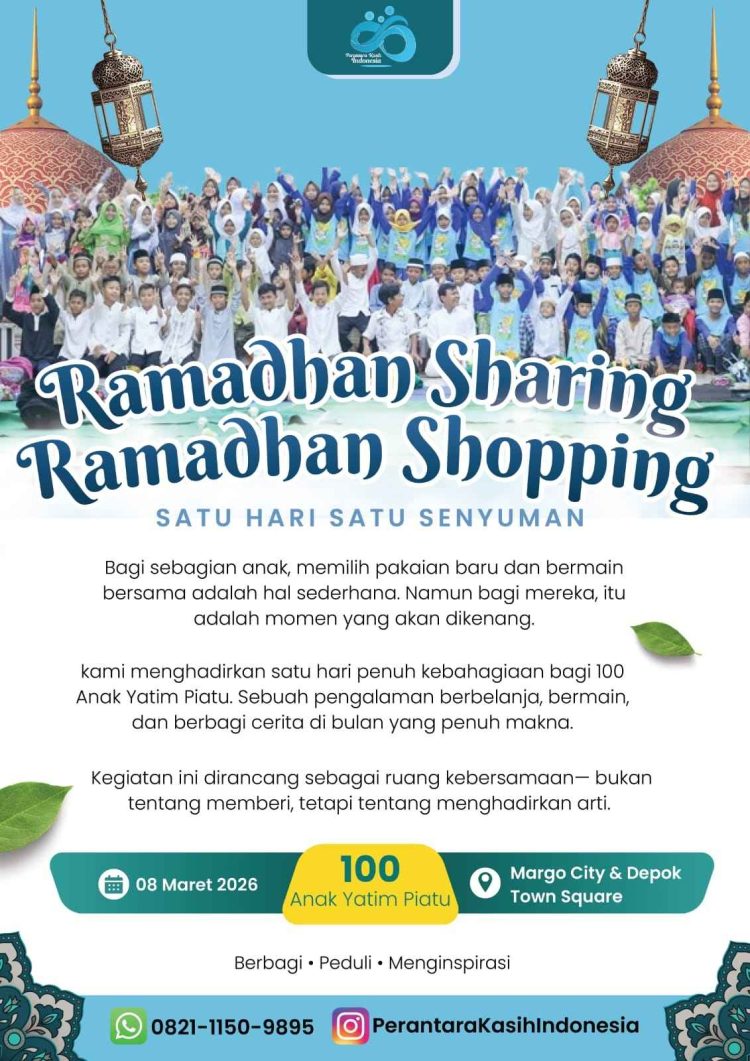 Perantara Kasih Indonesia Gelar Ramadhan Sharing & Shopping, Ajak Donasi untuk Anak Yatim