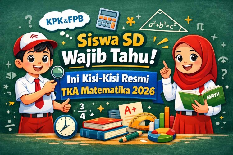 Siswa SD Wajib Tahu! Ini Kisi-Kisi Resmi TKA Matematika 2026