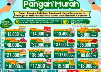 PWI Depok dan Bapanas Gelar Gerakan Pangan Murah Jelang Ramadan