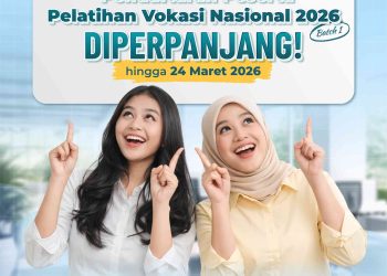 Pendaftaran Pelatihan Vokasi Nasional 2026 Batch 1 Diperpanjang hingga 24 Maret, Segera Daftarkan Diri!