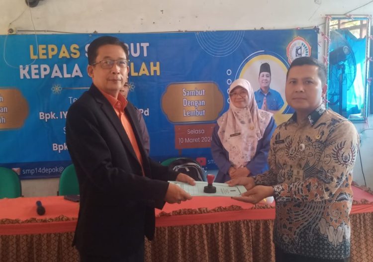 SMPN 14 Depok Gelar Sertijab Kepala Sekolah, Haryanto Resmi Gantikan Iyang Bahtiar