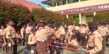 32 Regu Pramuka SDN Serua 01 Ikuti Persiapan Lomba Tingkat Penggalang