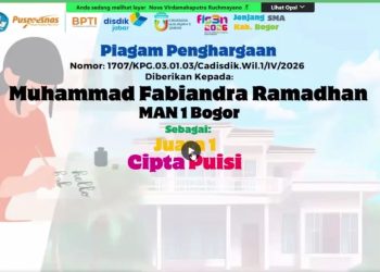 Keren! Siswa MAN 1 Bogor Juara 1 FLS3N Cipta Puisi, Siap Taklukkan Level Provinsi
